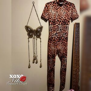 Leopard Print Jumpsuit - Size M